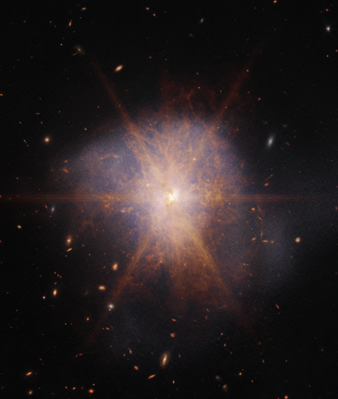 Observada la instantánea de un enorme choque entre dos galaxias espirales
